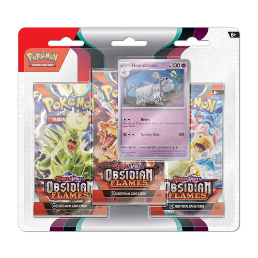 Pokemon Scarlet & Violet-Obsidian Flames 3 Booster Packs & Greavard Promo Card