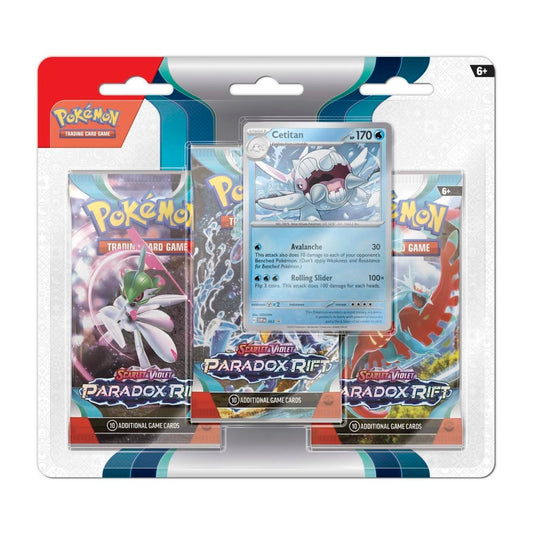 Pokemon Scarlet & Violet-Paradox Rift 3 Booster Packs & Cetitan Promo Card