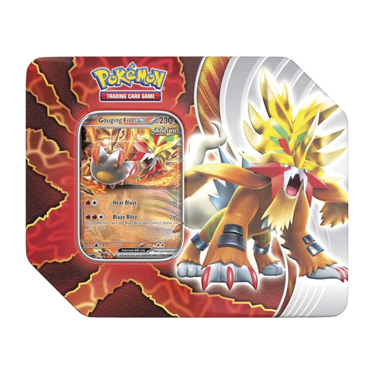 Pokemon Paradox Destinies Tin (Gouging Fire ex)