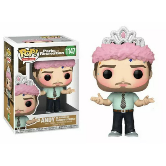 Funko Pop Parks and Recreation Andy as Princess Rainbow Sparkle 1147