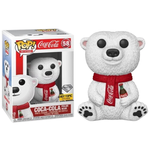 Funko Pop Ad Icons Coca-Cola Coca-Cola Polar Bear 58 Hot Topic Exclusive Diamond