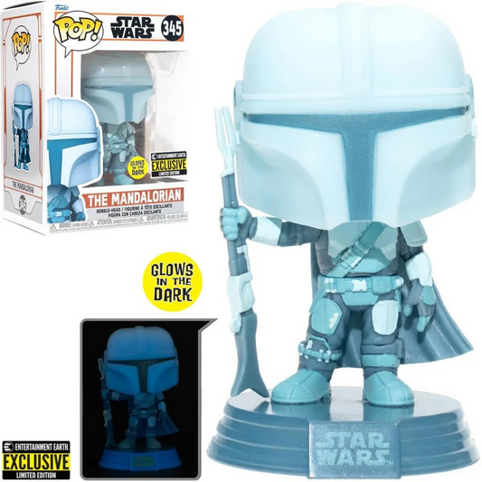 Funko Pop Star Wars The Mandalorian 345 Entertainment Earth Exclusive GITD