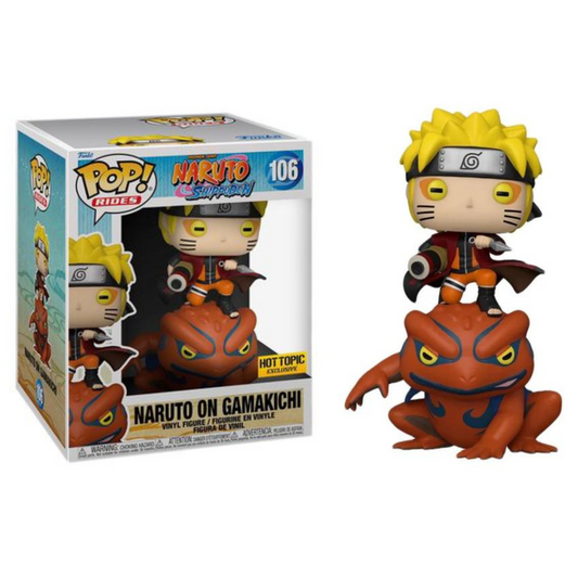 Funko Pop Anime Naruto Shippuden Naruto on Gamakichi 106 Hot Topic Exclusive