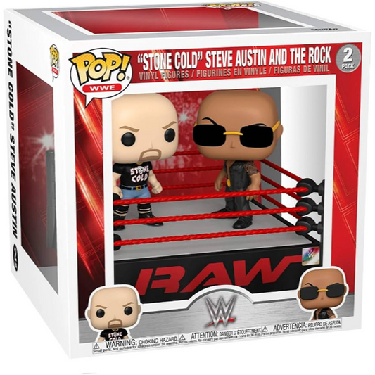 Funko Pop WWE "Stone Cold" Steve Austin and the Rock 2 Pack