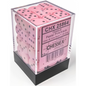 Dice Chessex 36D6 Opaque Pastel Pink/Black 25864 12mm