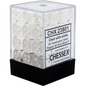 Dice Chessex Translucent: 36D6 Clear/White 23801 12mm