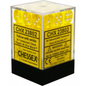 Dice Chessex Translucent: 36D6 Yellow/White 23802 12mm