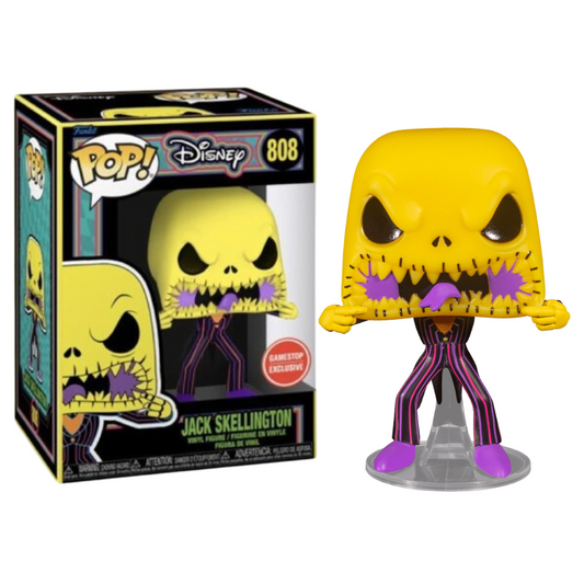 Funko Pop Disney Nightmare Before Christmas NBX Jack Skellington 808 Blacklight Gamestop