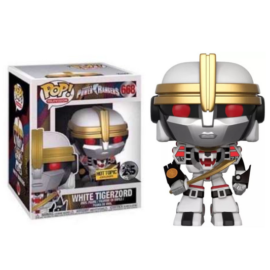 Funko Pop 6inch Power Rangers White Tigerzord 668 Hot Topic