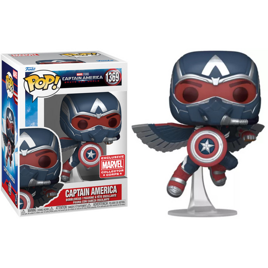 Funko Pop Marvel Captain America Brave New World Captain America 1369 Marvel Exclusive Collector Corps