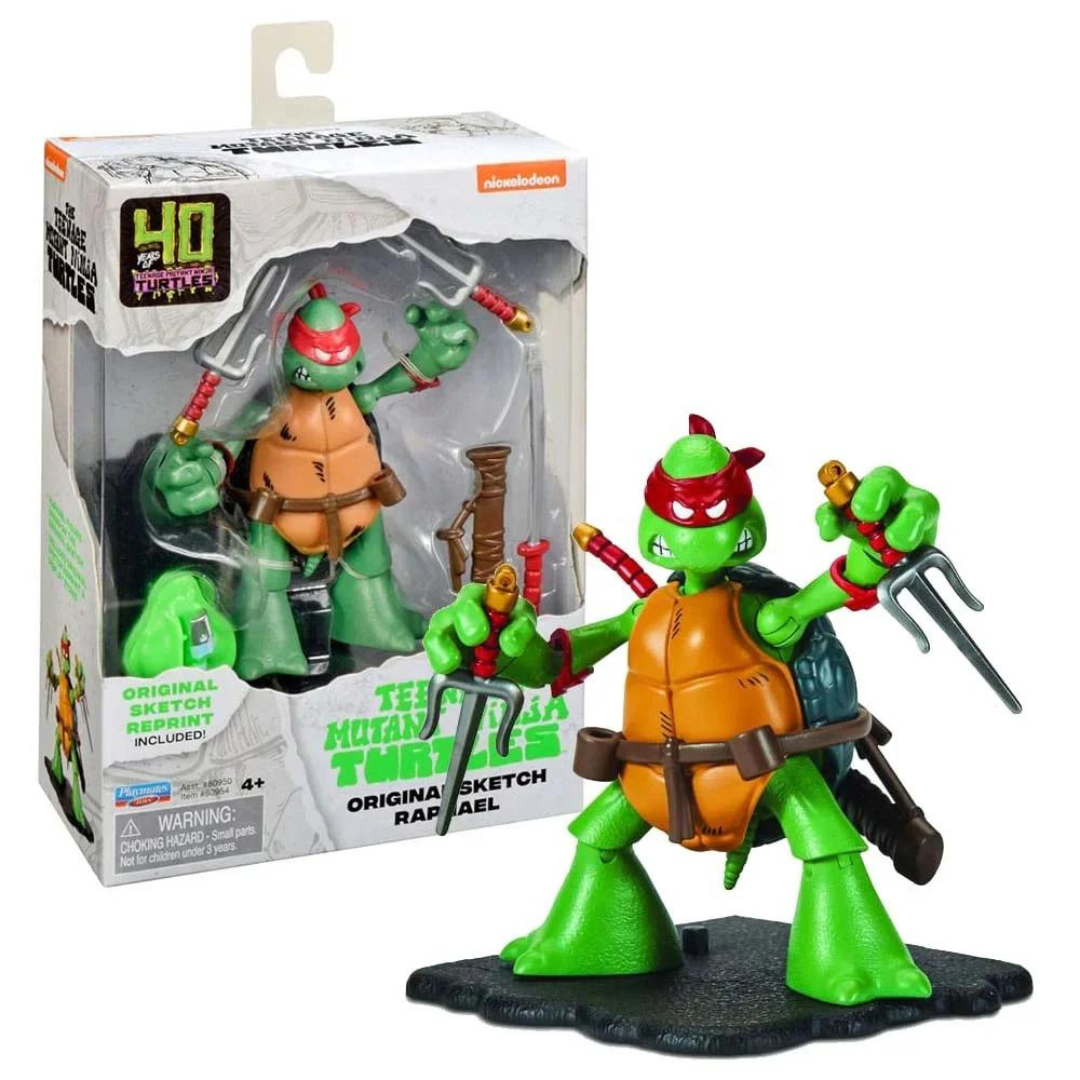 Playmates - TMNT: 40th Anniversary - Original Sketch Turtle Figure - Raphael