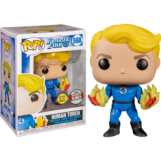 Funko Pop Marvel Fantastic Four Human Torch 568 Specialty Series GITD