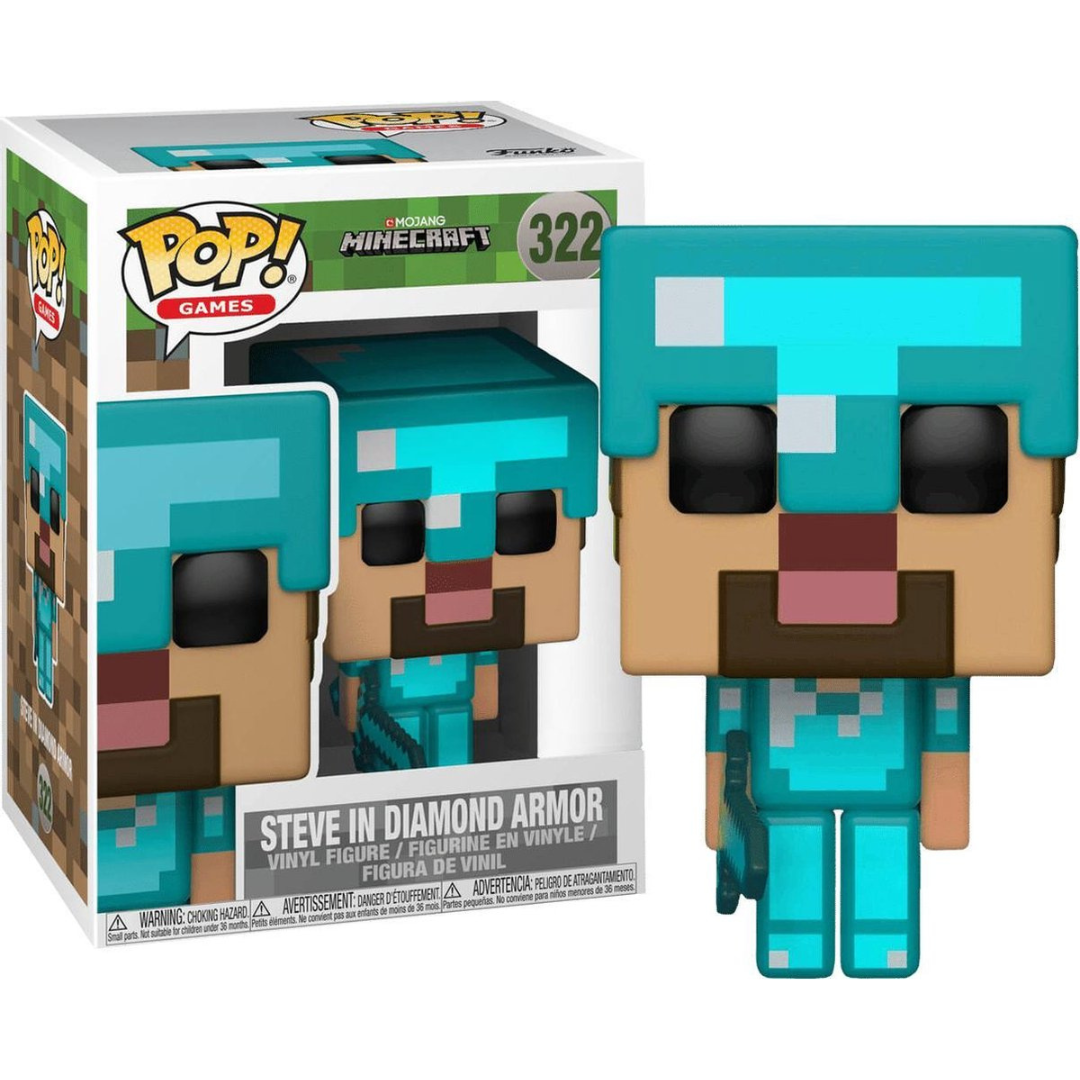 Funko Pop Minecraft Steve in Diamond Armor 322