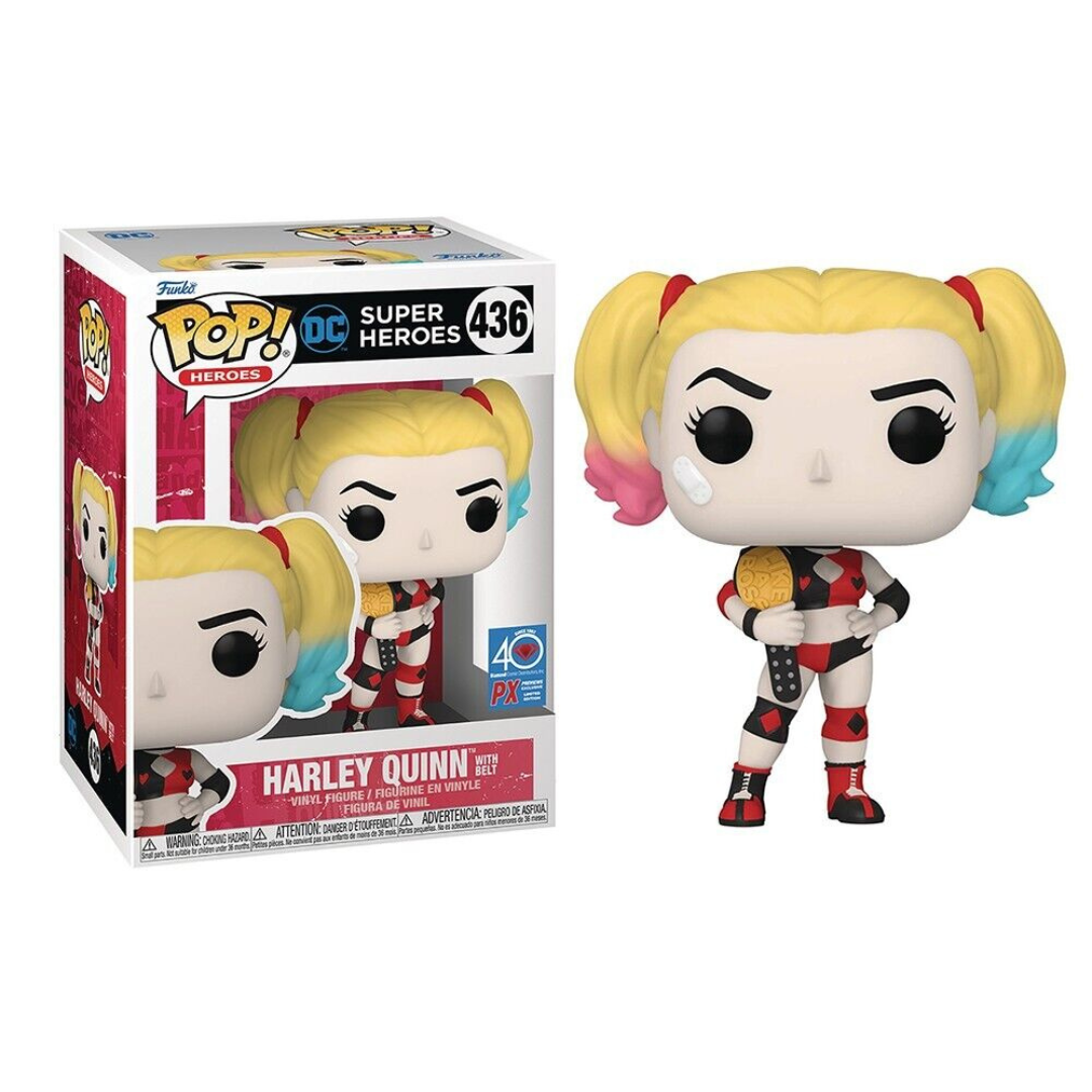 Funko Pop DC Comics Harley Quinn with Belt 436 PX Exclusive