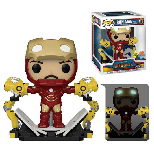 Funko Pop Marvel Iron Man with Gantry 905 PX Exclusive GITD