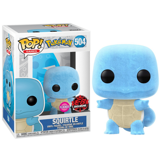 Funko Pop Pokemon Squirtle 504 EB Games Flocked