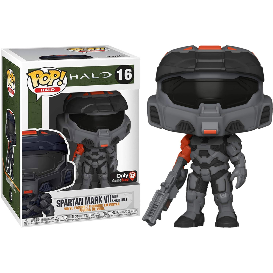 Funko Pop Games Halo Spartan Mark VII with Shock Rifle 16 Gamestop Exclusive