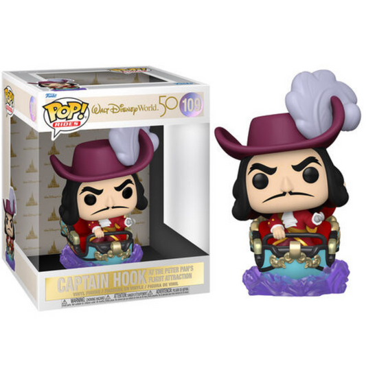 Funko Pop Disney 6inch 50th Anniversary Captain Hook at the Peter Pan's Flight Attraction 109