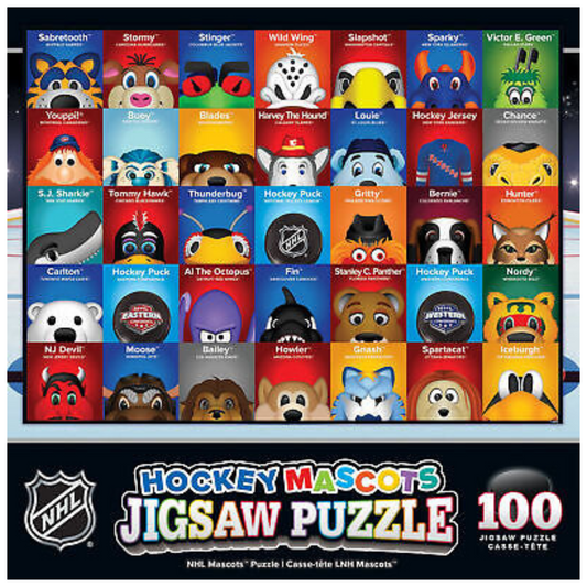 Puzzle Hockey NHL Hockey Mascots Jigsaw Puzzle 100 Pieces