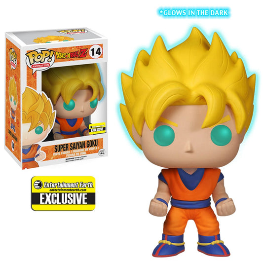 Funko Pop Dragon Ball Z Super Saiyan Goku 14 Entertainment Earth GITD