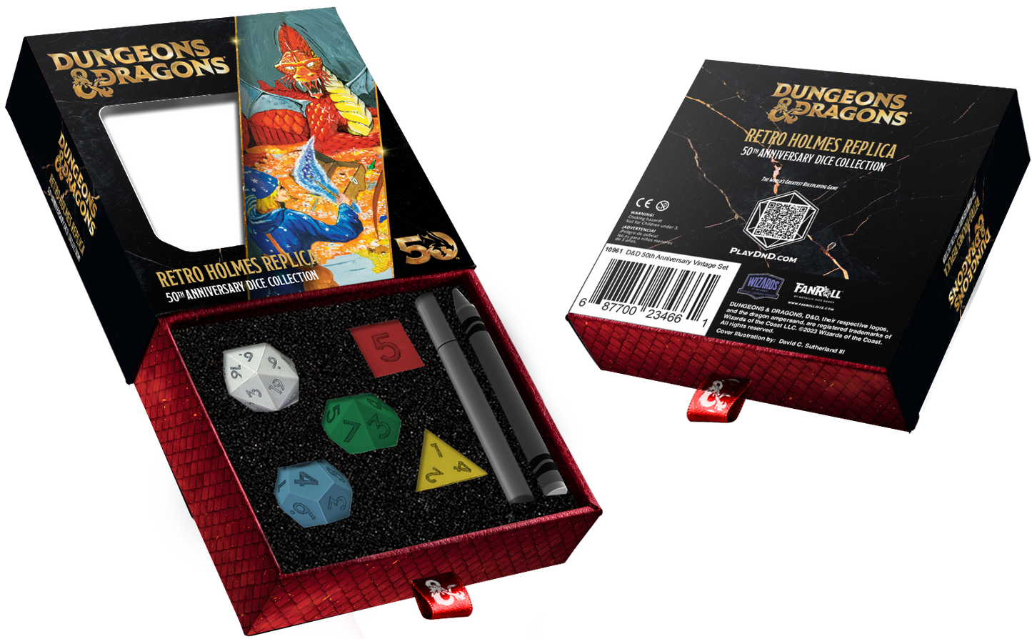 DND Dungeons & Dragons 50TH Anniversary Dice Vintage Set